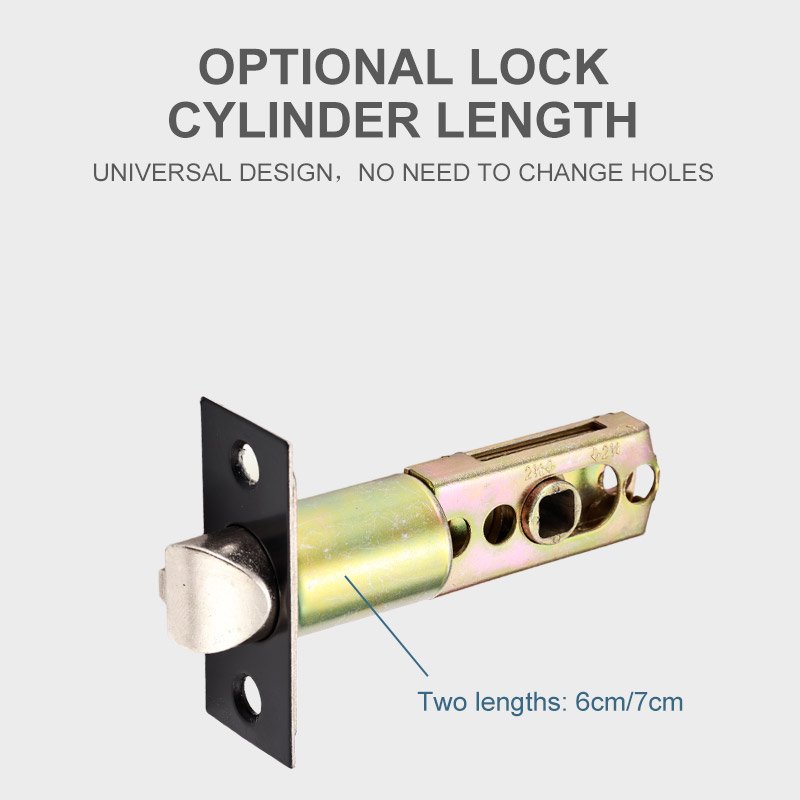 Black Round Door Knob Lock 607-ET-BLK