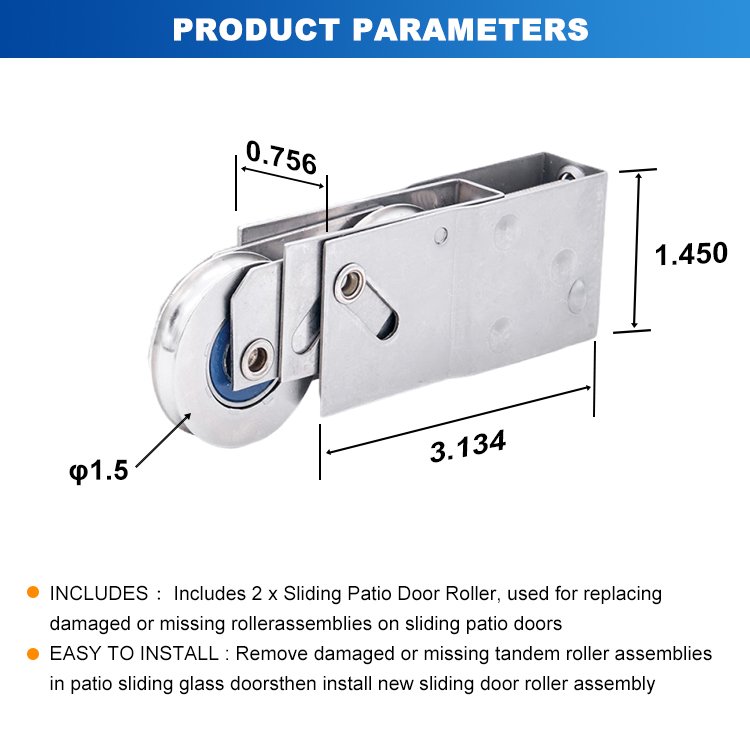 sliding window and door roller hc-f9106-ss