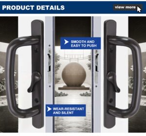 HC-SM4400-SUN-BZ black sliding door handle set detail