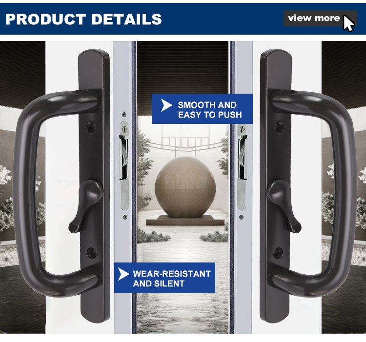 HC-SM4400-SUN-BZ black sliding door handle set detail