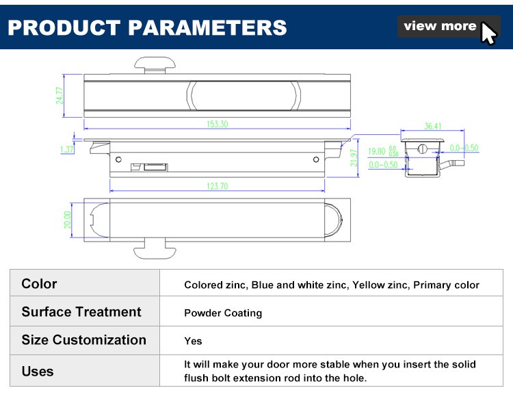 Sliding Door Mortise Lock Hardware HC-FM-100