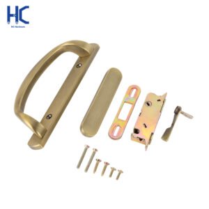 HC-200-195-AB sliding door handle set, antique bronze finish