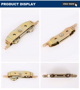 HC-PJS-173-S sliding door and window roller assembly, yellow zinc finish