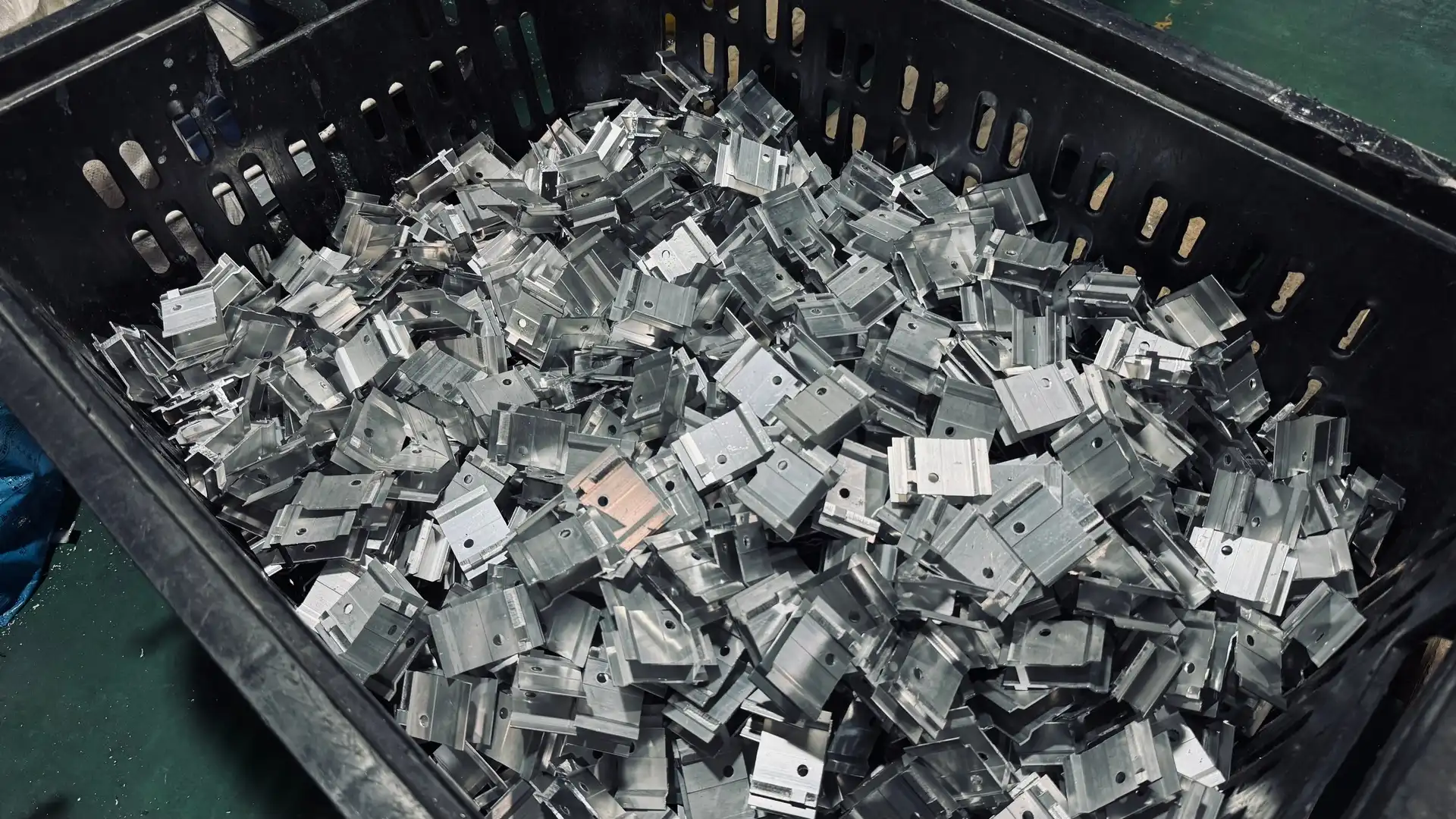 High volume mortise lock body semi finished assembly line inside Huachuang factory floor