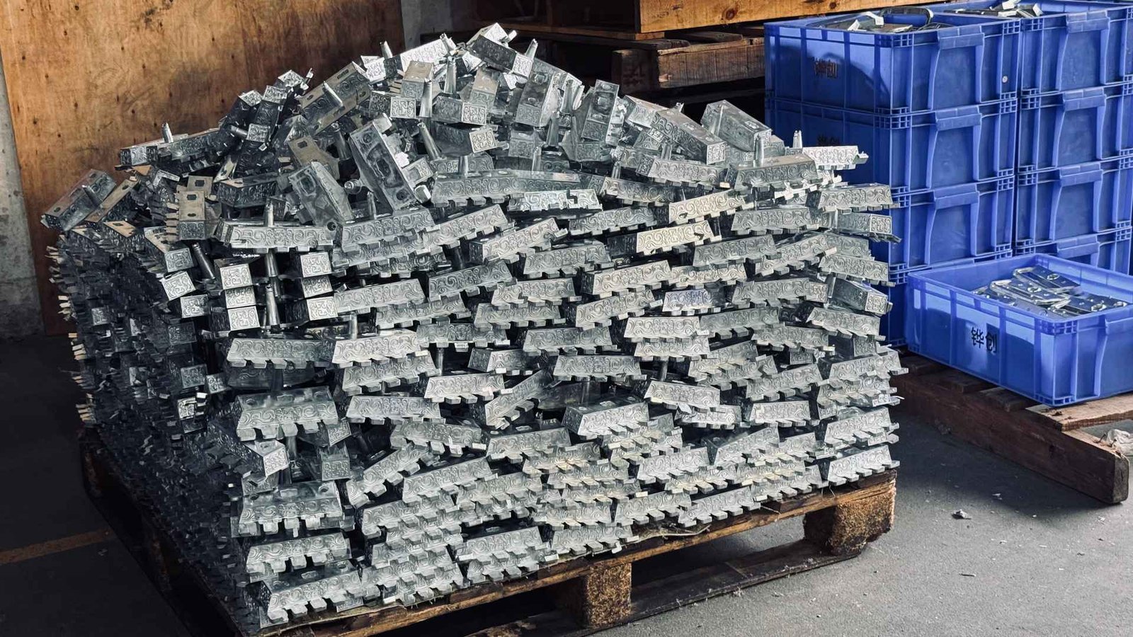 Stacked sliding door roller housings demonstrating massive OEM bulk capacity