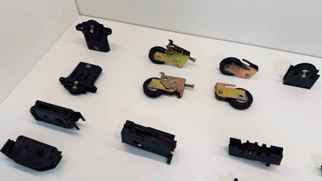 Sliding door roller hardware sample, multi-style metal pulley accessories for aluminum windows