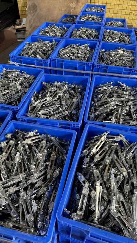 High-volume production of semi-finished window hardware components ready for assembly line