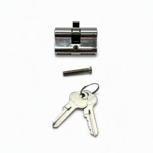 45mm brass screen door cylinder barrel with brass keys and mounting screw