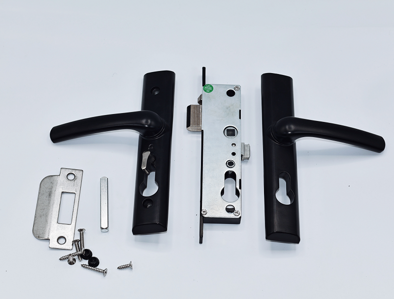 Hinged security door lock full set HC-2501-HSD with handle, cylinder and lock body